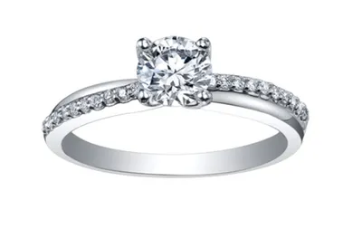 Platinum 0.42-0.82cttw Canadian Round Brilliant Diamond Engagement Ring, 6.5 - Carat Total