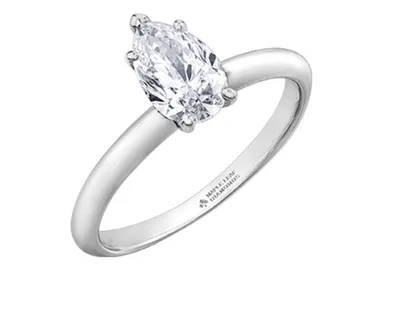 Platinum -0.70cttw Canadian Round Brilliant Diamond Engagement Ring, size 6.5