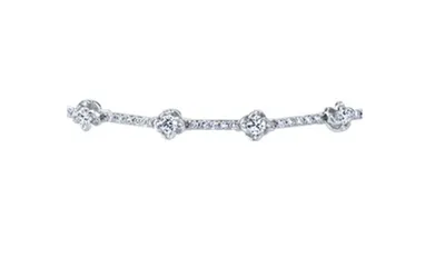 18K White Gold With Palladium Alloy(hypoallergenic) 1.33cttw Canadian Diamond Tennis Bracelet