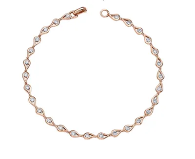 14K Rose Gold 1.12cttw Canadian Diamond Tennis Bracelet