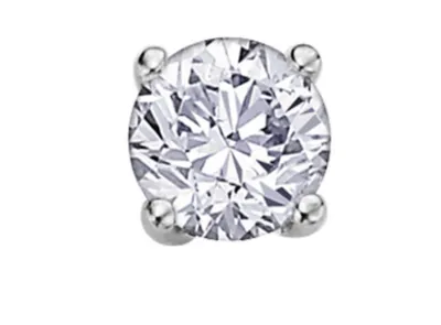14K White Gold 0.10-1.00cttw Round Brilliant Canadian Diamond Stud Earrings - Carat Total /