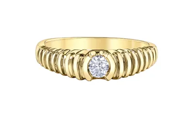 14K Yellow Gold 0.27cttw Diamond Ring