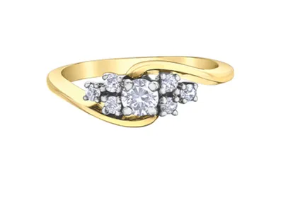 10K Yellow Gold 0.40cttw Round Brilliant Canadian Diamond Engagement Ring