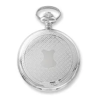 Charles Hubert Stainless Steel White Dial with Date Pocket Watch