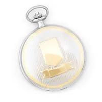 Charles Hubert Gold Finish Two-tone White Dial Pocket Watch