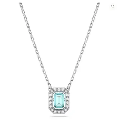 Swarovski Millenia Necklace Octagon Cut, Blue, Rhodium Plated - 5640289