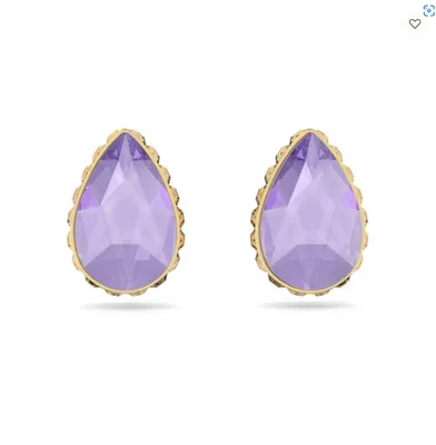 Swarovski Orbita Stud Earrings Drop Cut, Multicoloured, Gold-tone Plated 5641405