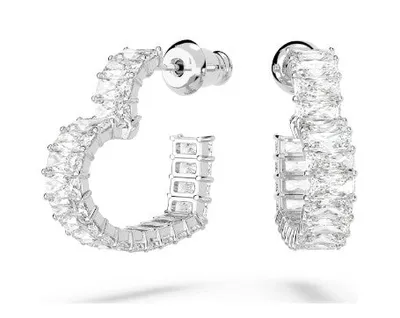 Buy Swarovski Volta stud earrings, Bow, Small, White, Rhodium plated