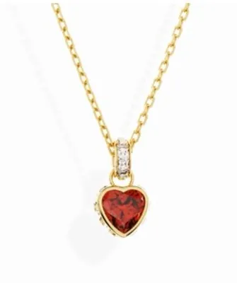 Swarovski Stilla Pendant, Heart, Red, Gold-tone Plated - 5648750