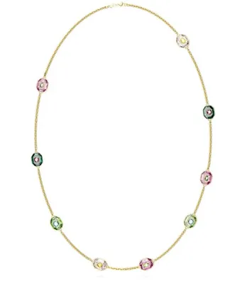 Swarovski Chroma necklace Octagon cut, Multicoloured, Gold-tone plated - 5651290