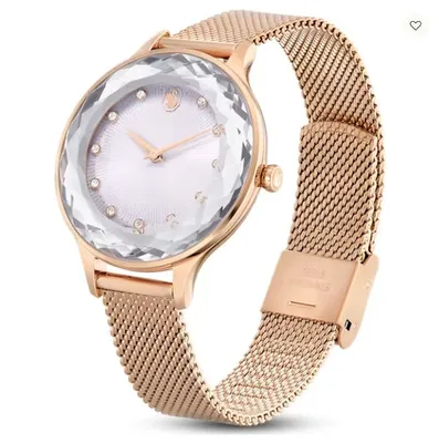 Swarovski Octea Nova watch Swiss Made, Metal bracelet, Rose gold tone, Rose gold-tone finish - 5650011