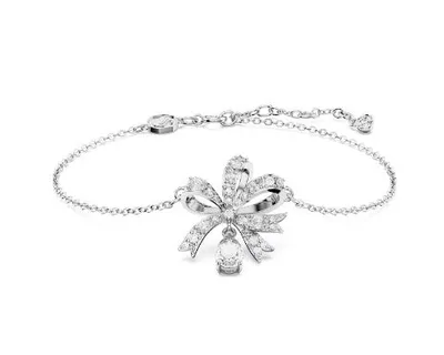 Swarovski Volta Bracelet, Bow, White, Rhodium Plated - 5647581