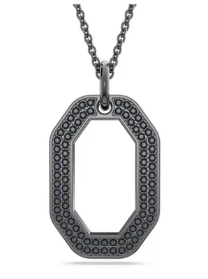 Swarovski Dextera pendant Octagon shape, Black, Ruthenium plated - 5651703
