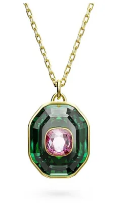 Swarovski Chroma pendant Mixed cuts, Small, Multicoloured, Gold-tone plated - 5651292