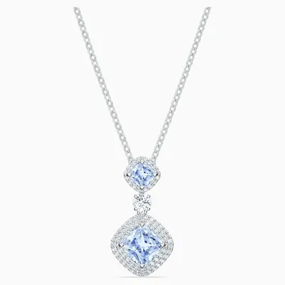 5559381 ANGELIC NECKLACE, BLUE, RHODIUM PLATED - Core