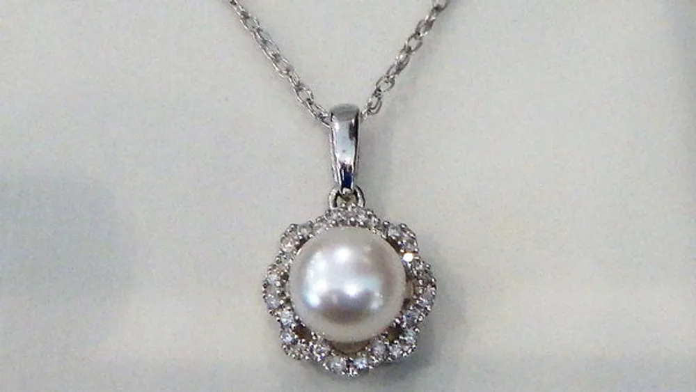 Pearl and Diamond Pendant