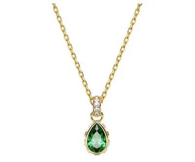 Swarovski Stilla Pendant, Pear Cut, Green, Gold-tone Plated - 5648751