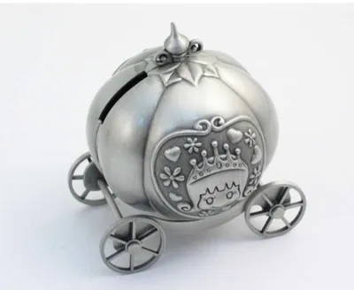 Pewter Carriage Money Bank