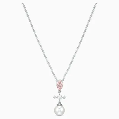 PERFECTION NECKLACE, PINK, RHODIUM PLATED - 5516591 - Discontinued