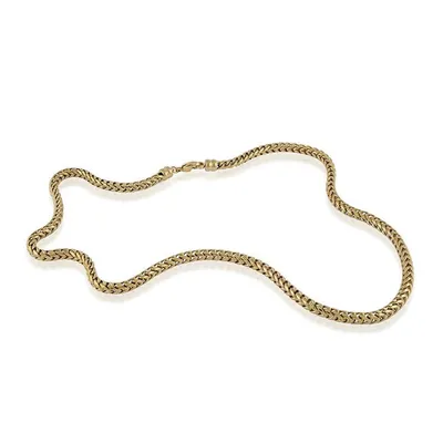 ITALGEM -  Gold Plated Stainless Steel 5MM Round Franco Chain 24"