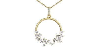 10K Yellow Gold 0.50cttw Diamond Necklace, 18"