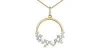 10K Yellow Gold 0.50cttw Diamond Necklace, 18"
