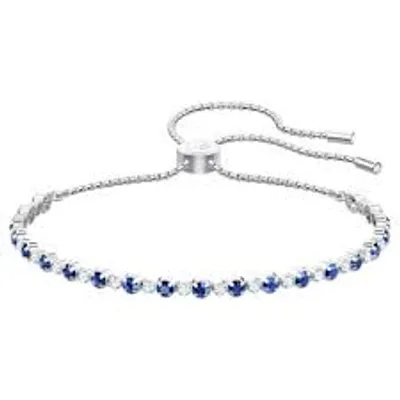 Swarovski Subtle Bracelet, Blue, Rhodium Plated 5465383 - Discontinued