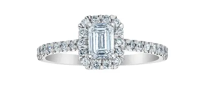 14K White Gold 0.95cttw Lab Grown Diamond Engagement Ring