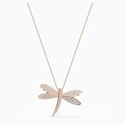 5524856 ETERNAL FLOWER NECKLACE, WHITE, ROSE-GOLD TONE PLATED - Core