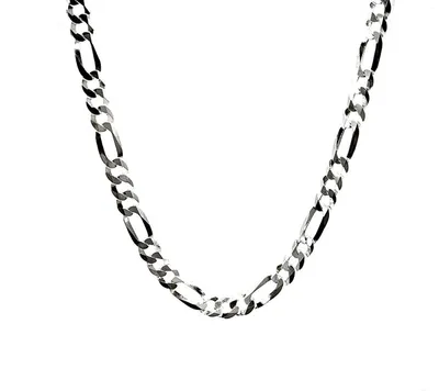 925 Sterling Silver Chain Figaro - 22" - 5.6mm