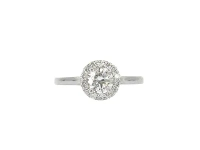 14K White Gold 0.75cttw Diamond Engagement Ring, Size 6