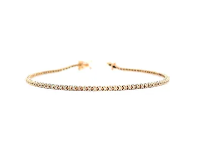 14K Rose Gold 0.35cttw Diamond Tennis Bracelet, 7"