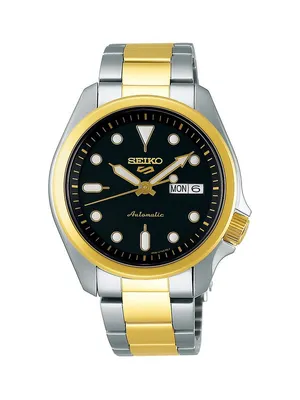 Seiko 5 Sports Gold-Plated Two-Tone Bracelet Watch SRPE60K1F