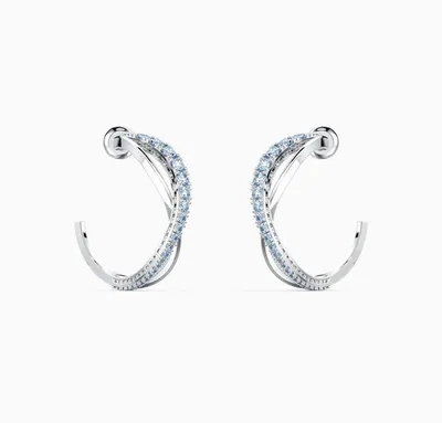 Swarovski Twist Hoop Earrings Blue 5582807 - Core