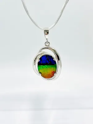 Sterling Silver "AA" Quality Ammolite Pendant