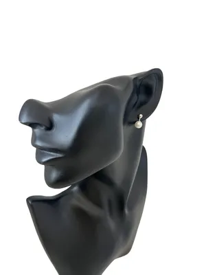 925 Sterling Silver Pearl Bead Stud Earrings