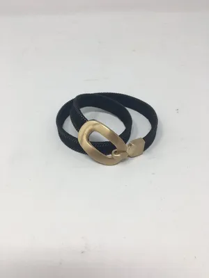 Double Wrap Gold Plated Buckle Bracelet