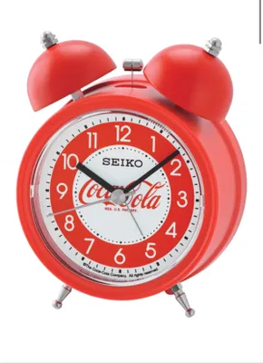 Deux Bell SEIKO Alarm Clock by Coca-Cola® QHK905RLH