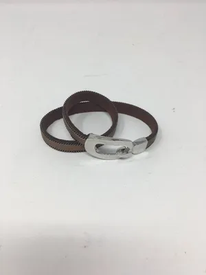 Double Wrap Silver Buckle Bracelet