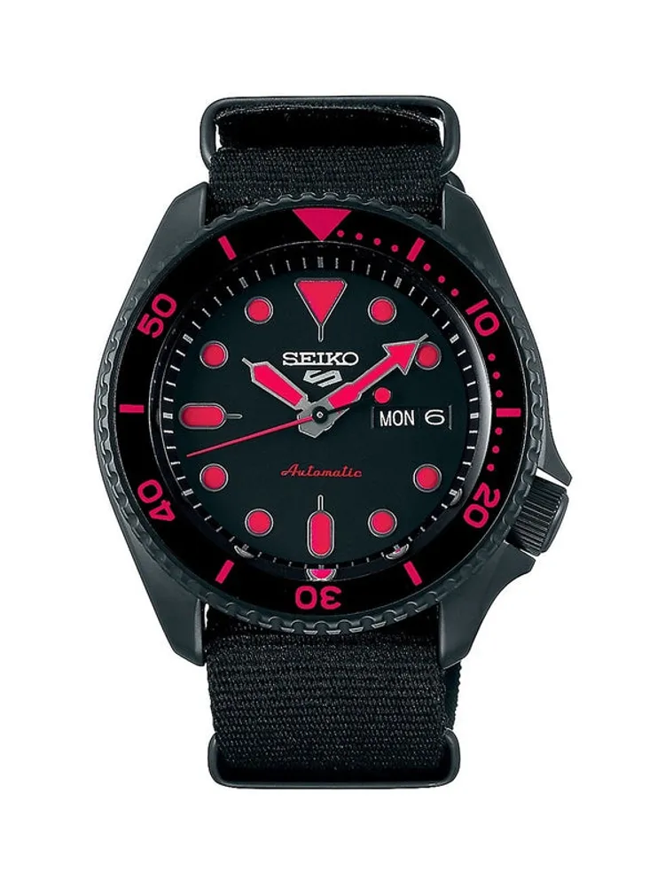 Seiko 5 Sports Street Stainless Steel & Nylon-Strap Automatic Watch SRPD83K1F