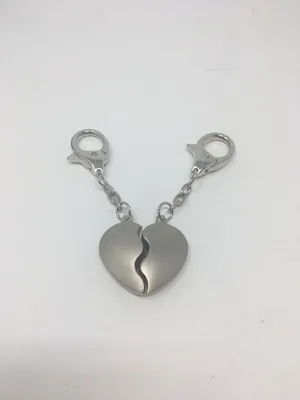 Double Heart Key Chain