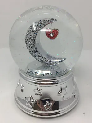 I Love You to the Moon and Back Water Globe