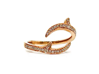 14K Rose Gold 0.15cttw Diamond Ring - Size 6.5