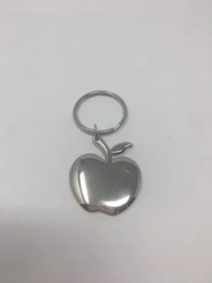 Silver Apple Key Chain