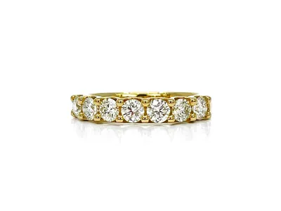 14K Yellow Gold 1.00cttw Diamond Anniversary Ring / Band - Size 6.5