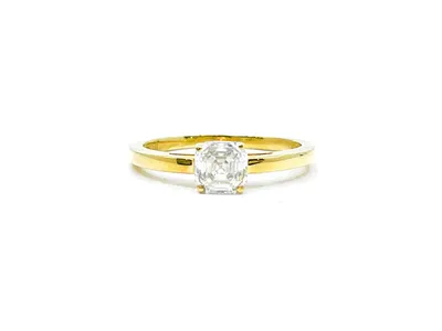 10K Yellow Gold Moissanite 1.00cttw Engagement Ring