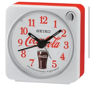 2" Coca-Cola® Silent Snooze Night Light SEIKO Alarm Clock QHE905WLH