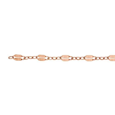 Bryce Chain, 14/20 Gold Filled Rose Chain by the Inch - Bracelet / Necklace Anklet Permanent Jewellery