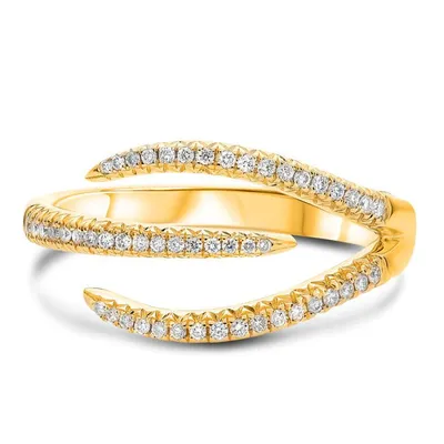 14K White, Yellow or Rose Gold 0.16cttw Diamond Staggered Ring - 14K White Gold