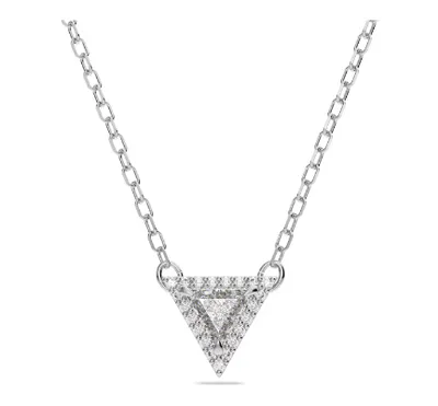 Swarovski Ortyx Necklace, Triangle Cut, White, Rhodium Plated 5642983